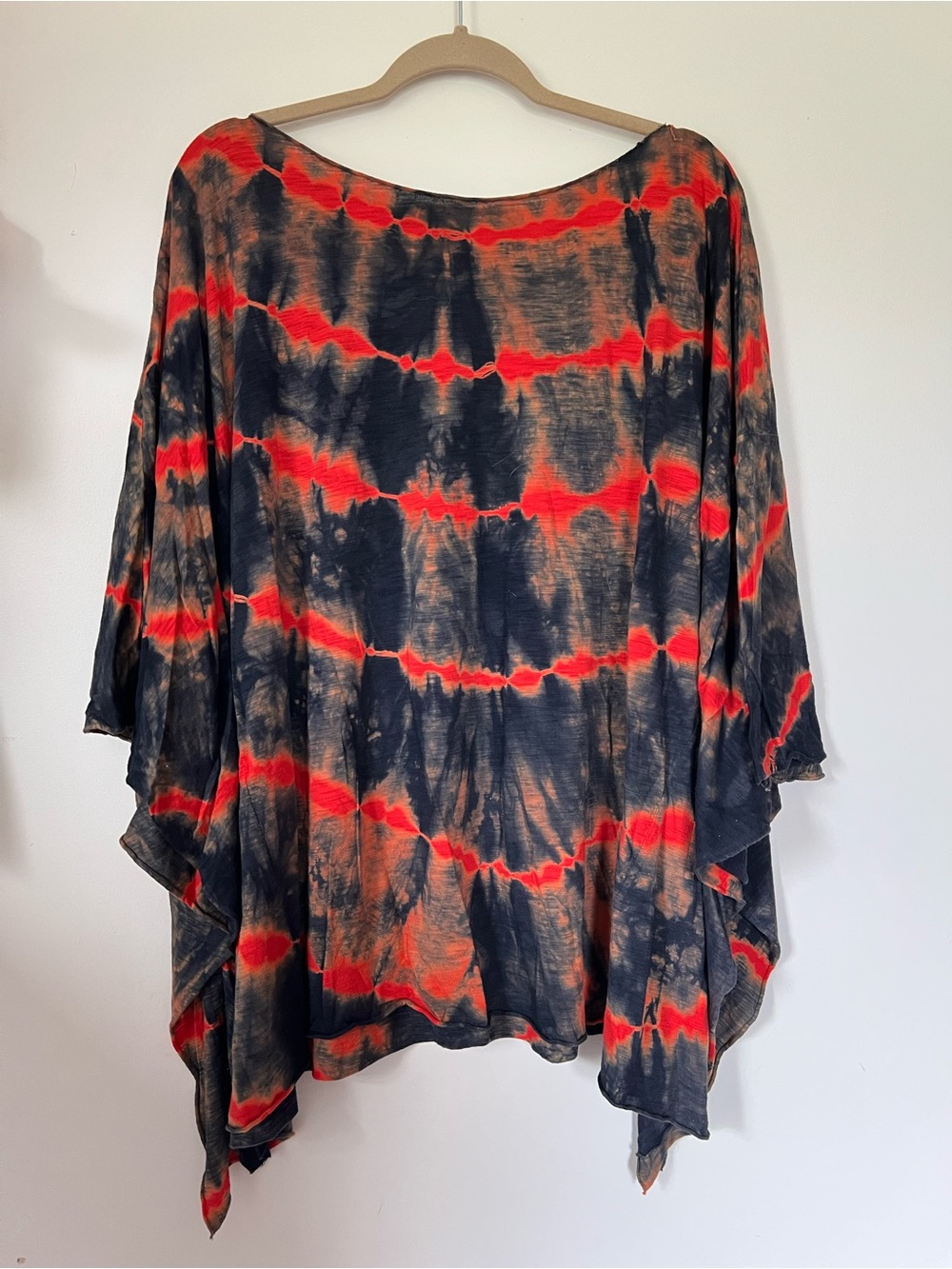 One of a kind tie dye poncho top